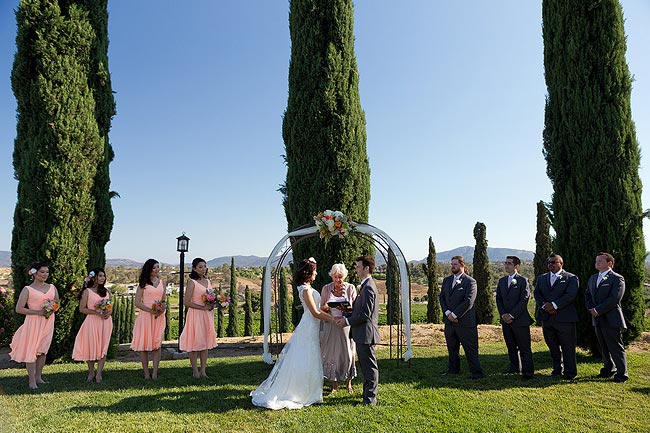 Wedding at a vinery in Temecula